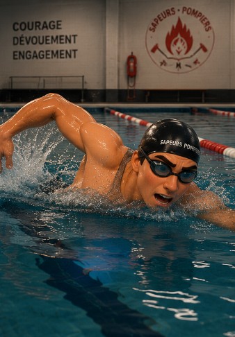 pompier natation